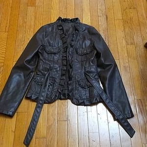 Faux leather jacket Size Medium, fits like small